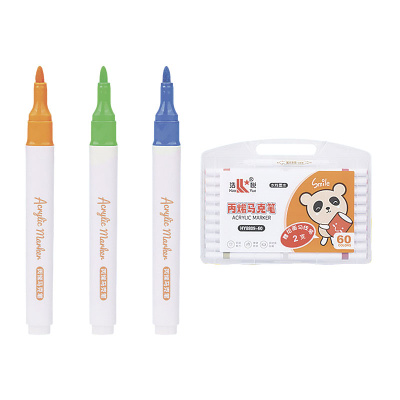 Набор акриловых маркеров Панда  60 цветов Zuixua  HY8809-60 1